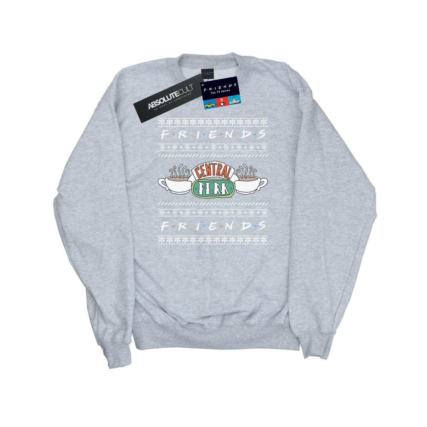 Fair Isle Central Perk Sweatshirt Herren Grau M von Friends