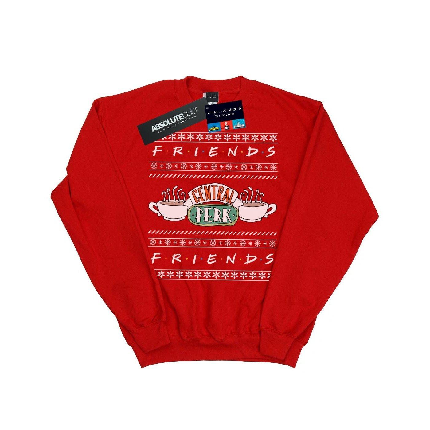 Fair Isle Central Perk Sweatshirt Jungen Rot Bunt 140/146 von Friends