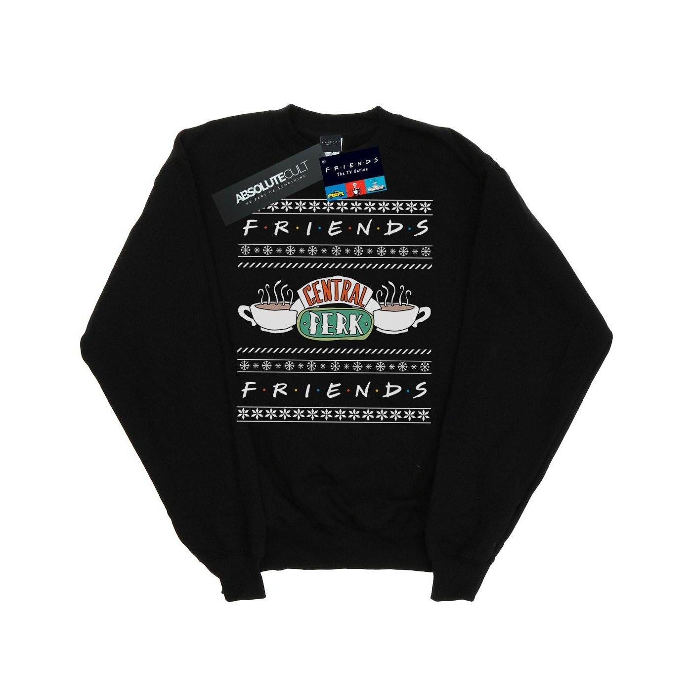 Fair Isle Central Perk Sweatshirt Jungen Schwarz 116 von Friends