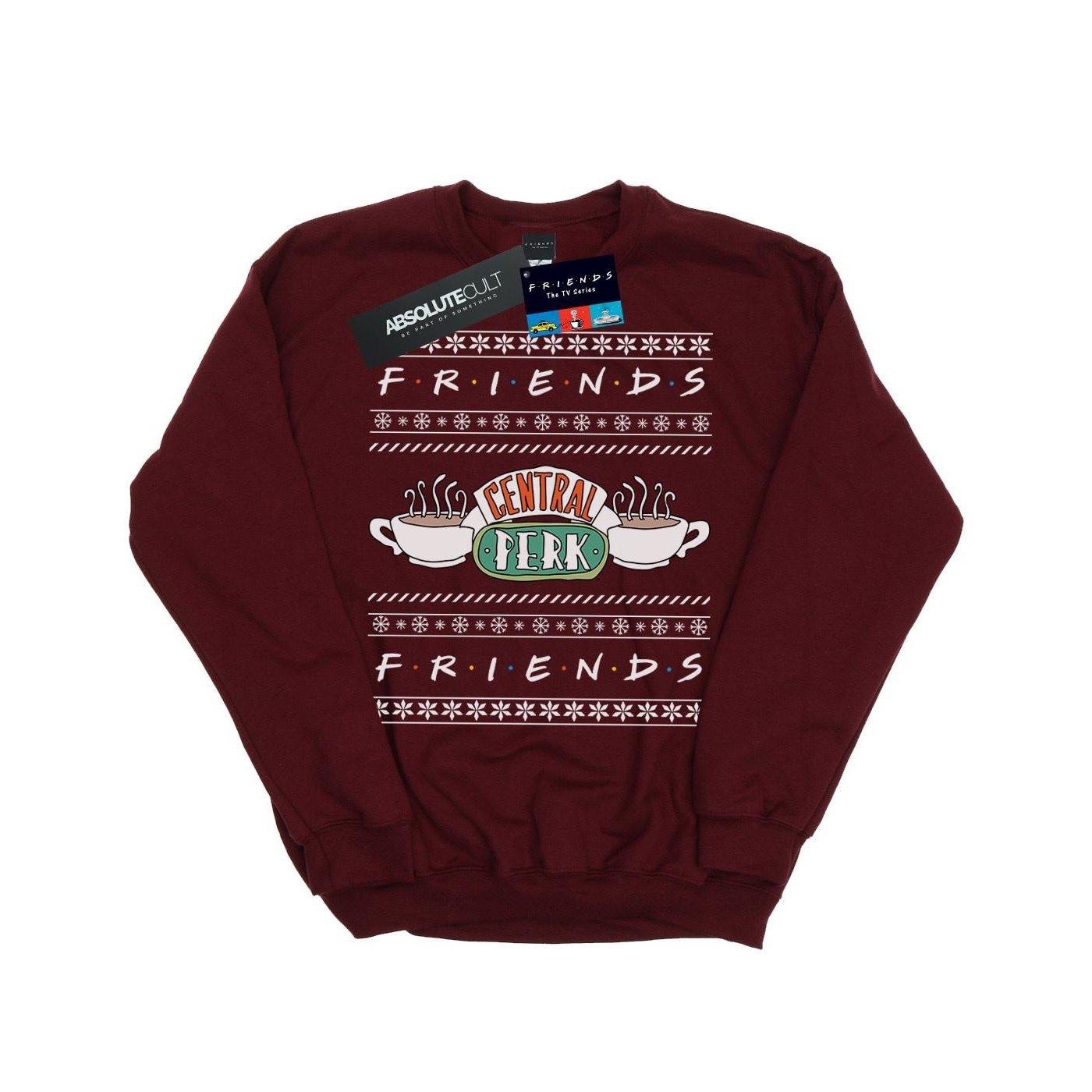 Fair Isle Central Perk Sweatshirt Jungen Weinrot 116 von Friends