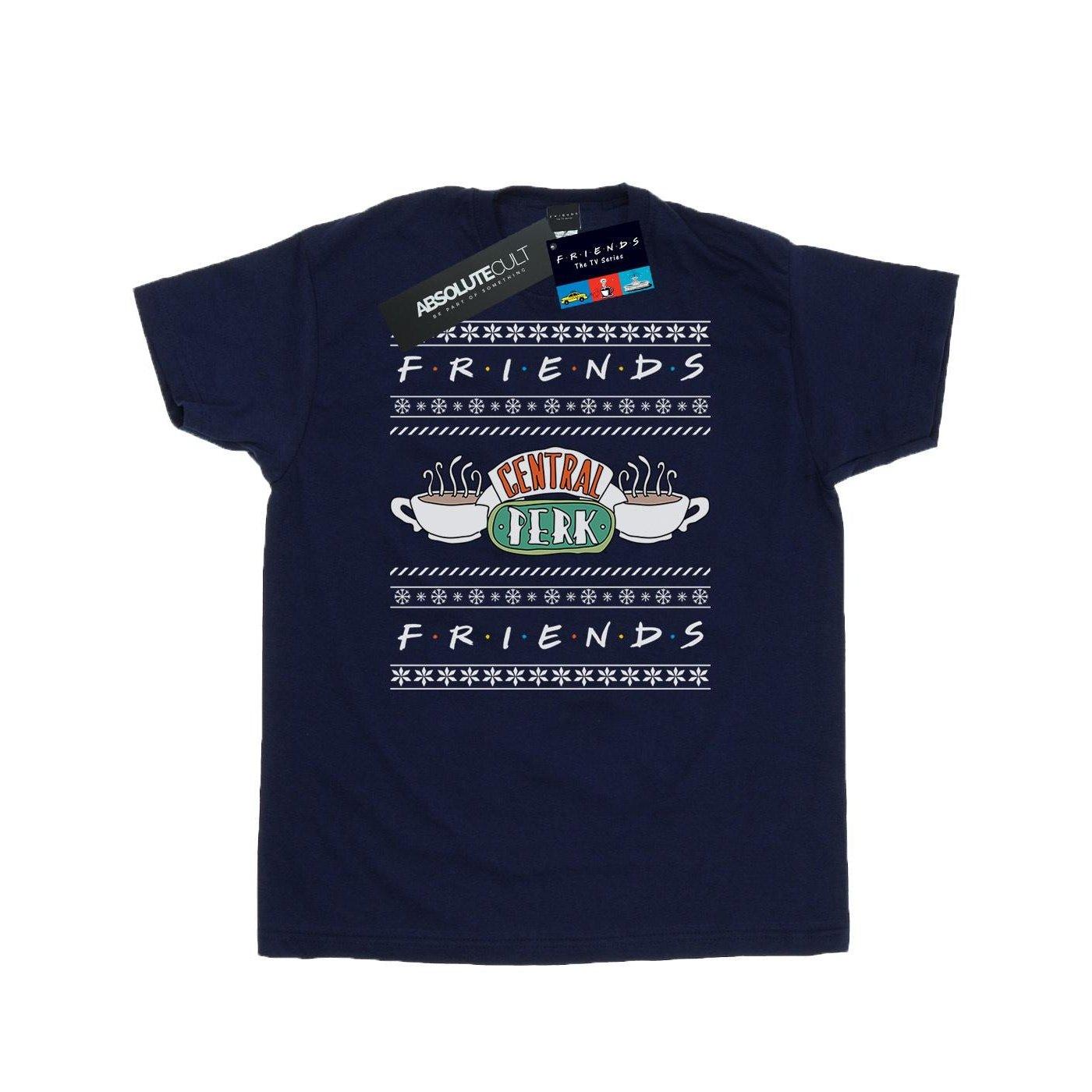 Fair Isle Central Perk Tshirt Herren Marine S von Friends