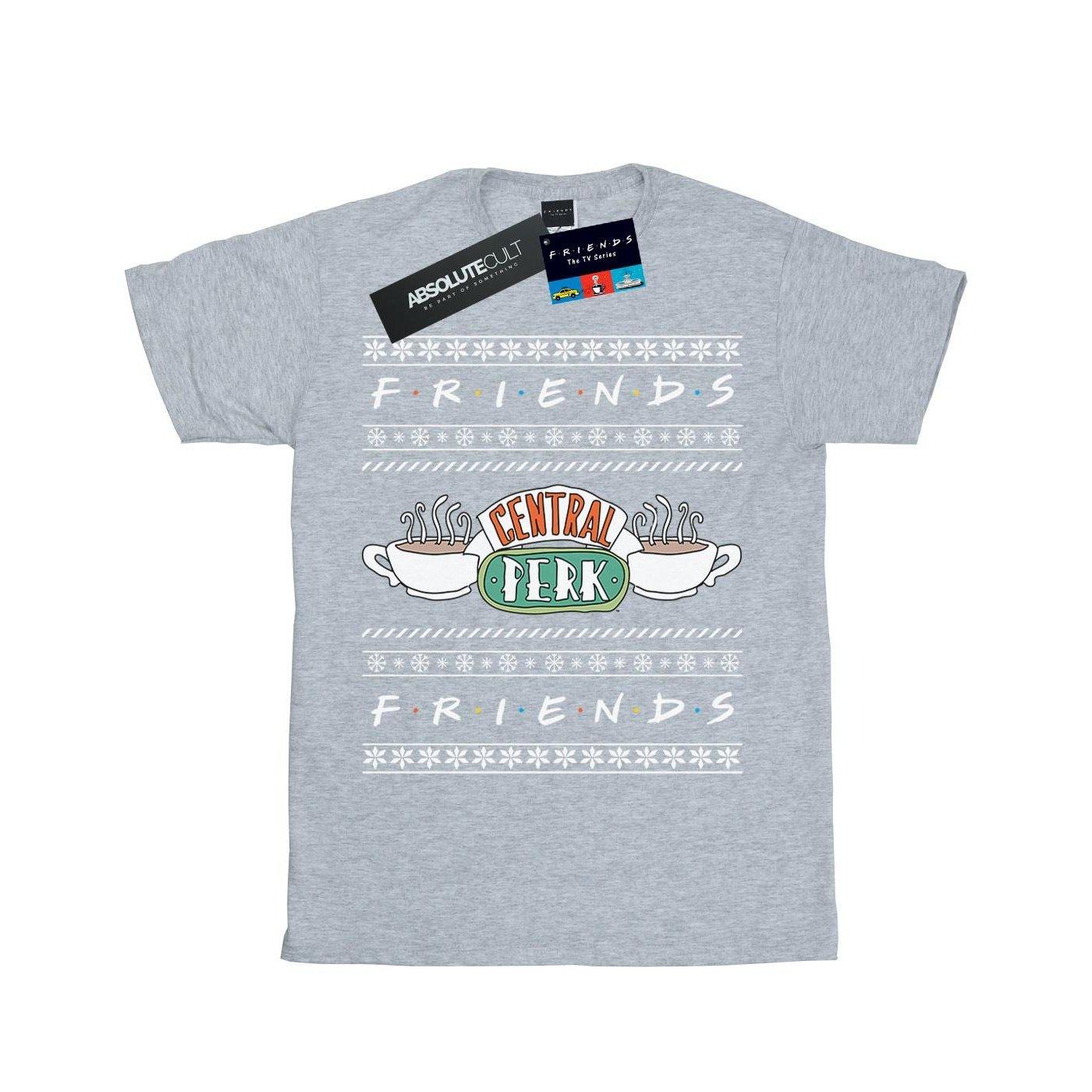 Fair Isle Central Perk Tshirt Jungen Grau 152-158 von Friends