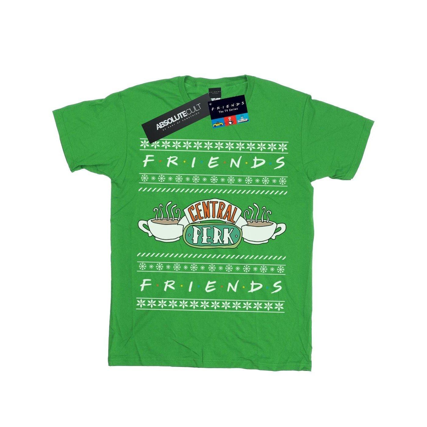 Fair Isle Central Perk Tshirt Jungen Grün 140/146 von Friends