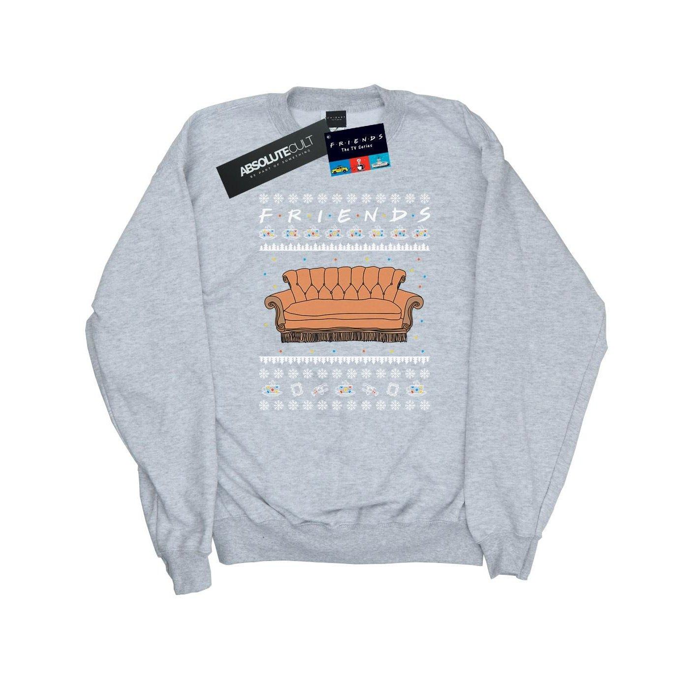 Fair Isle Couch Sweatshirt Damen Grau M von Friends