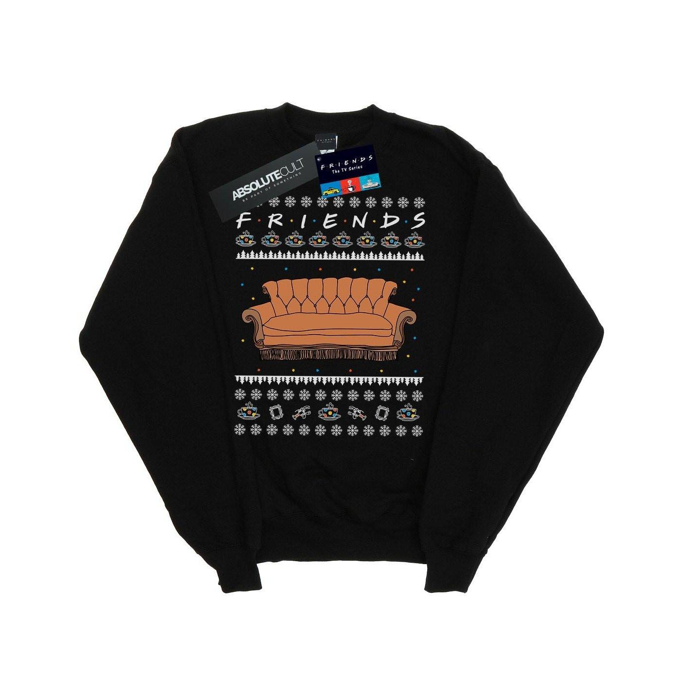 Fair Isle Couch Sweatshirt Mädchen Schwarz 140/146 von Friends