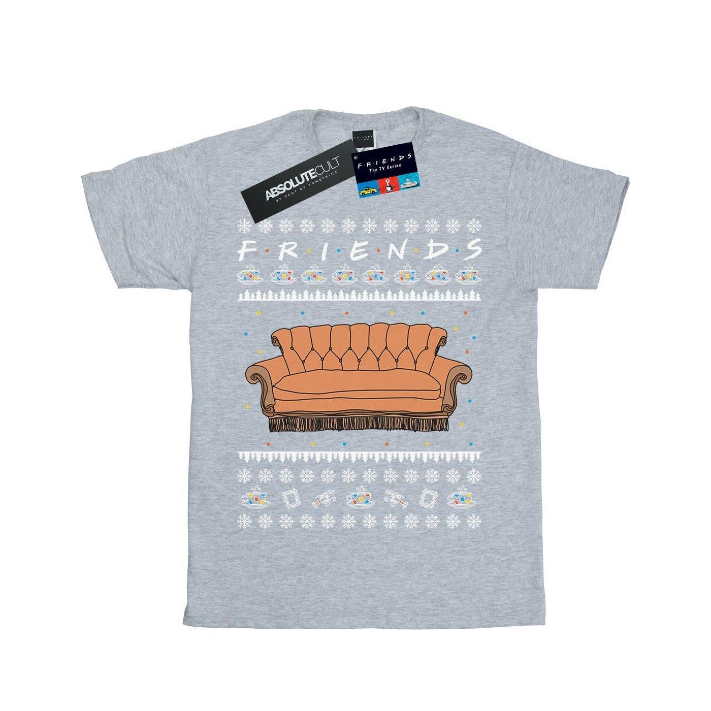 Fair Isle Couch Tshirt Jungen Grau 128 von Friends