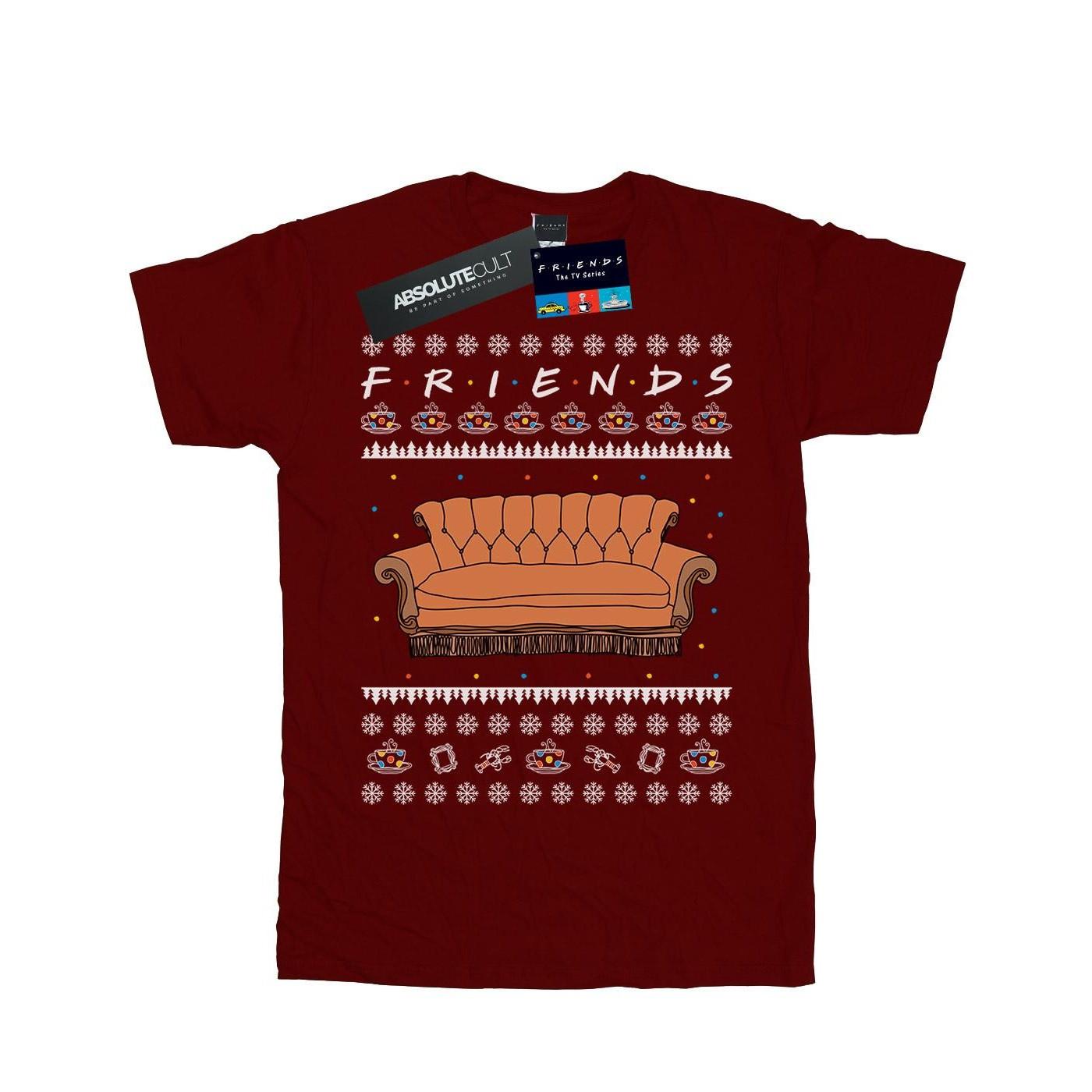 Fair Isle Couch Tshirt Mädchen Weinrot 152-158 von Friends