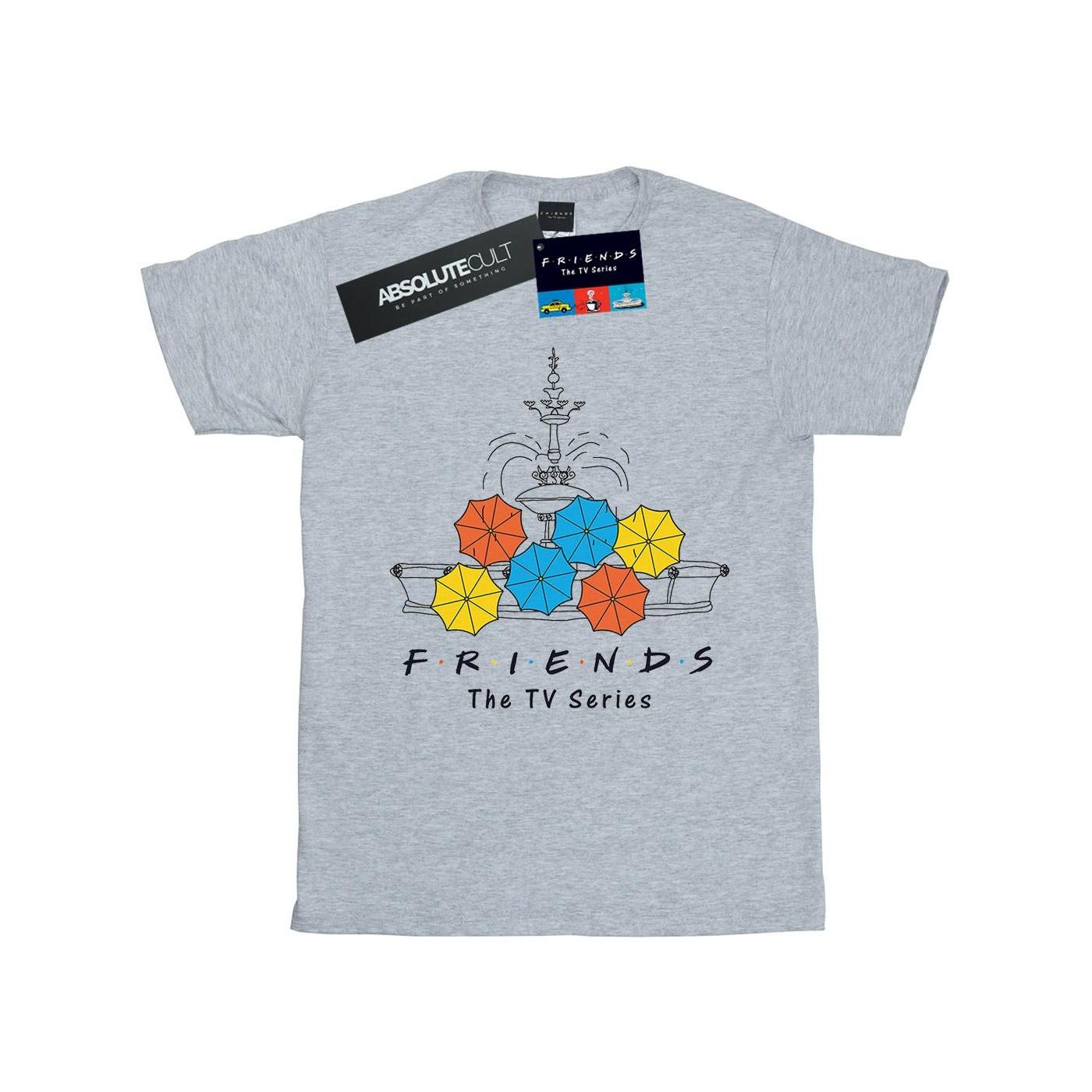 Fountain And Umbrellas Tshirt Damen Grau XL von Friends