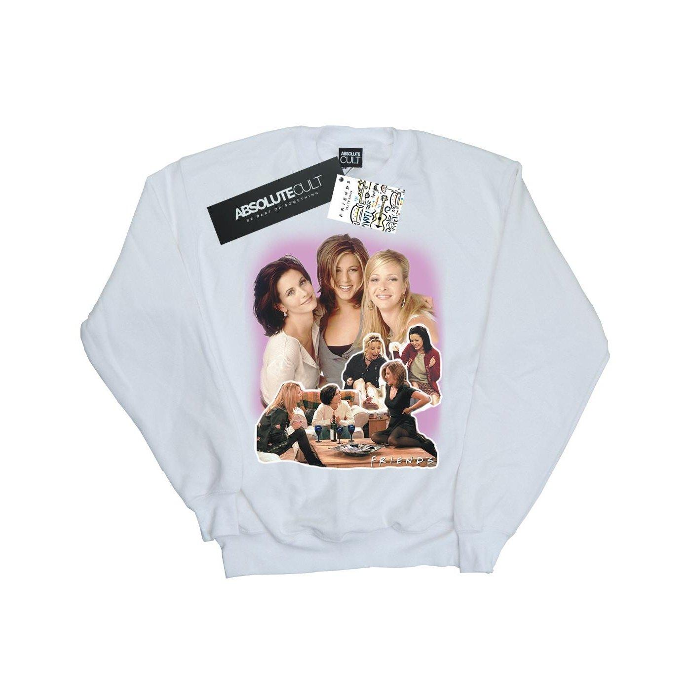 Girls Collage Sweatshirt Herren Weiss L von Friends