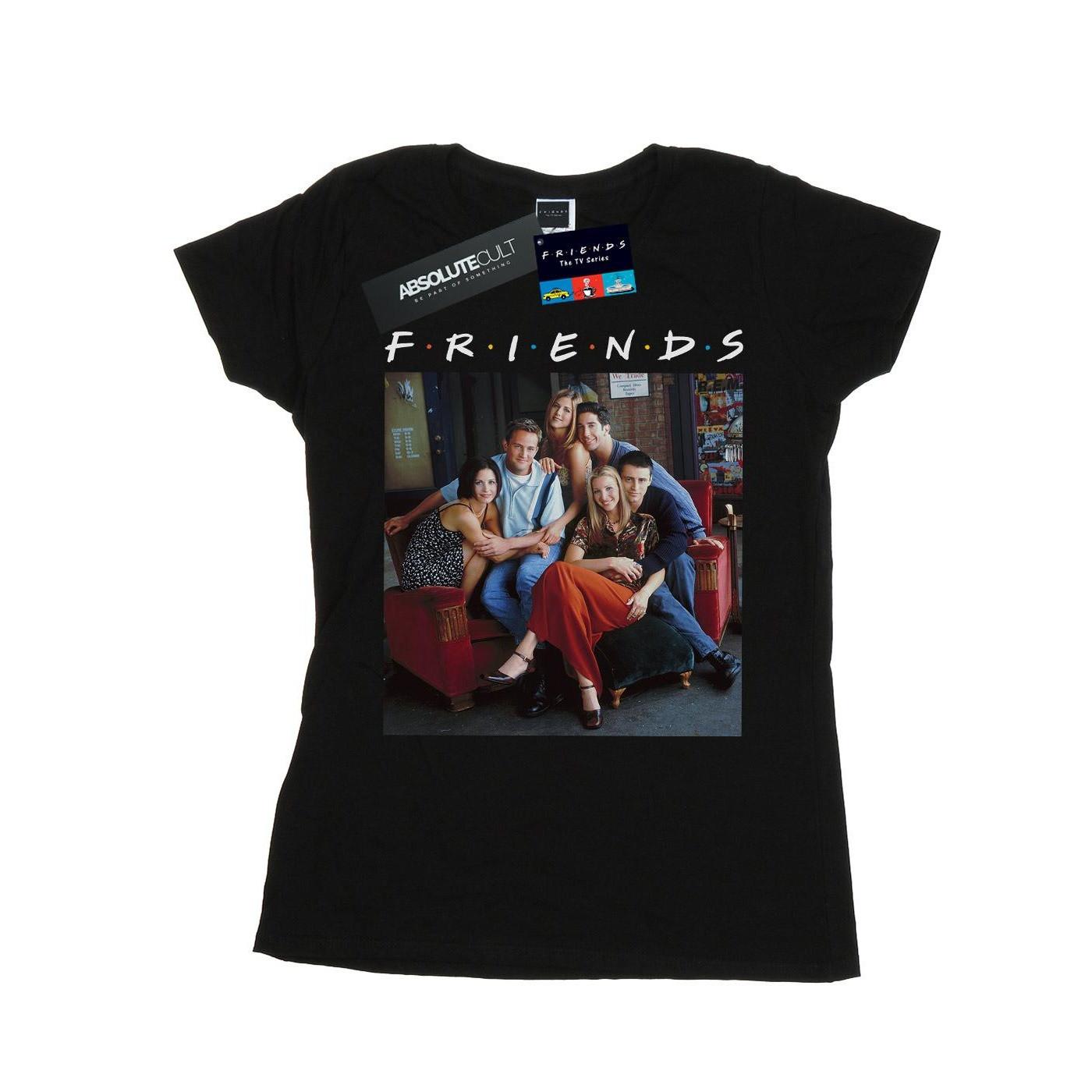 Group Photo Couch Tshirt Damen Schwarz S von Friends