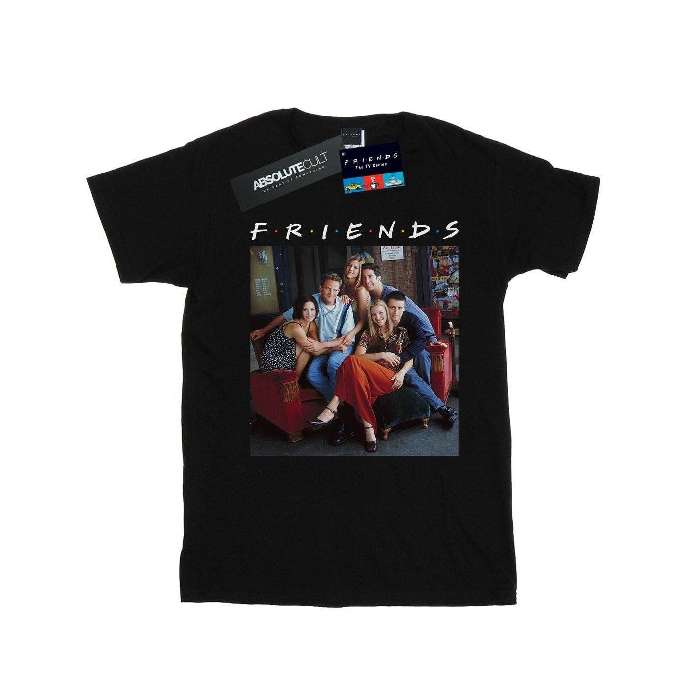 Group Photo Couch Tshirt Jungen Schwarz 140/146 von Friends