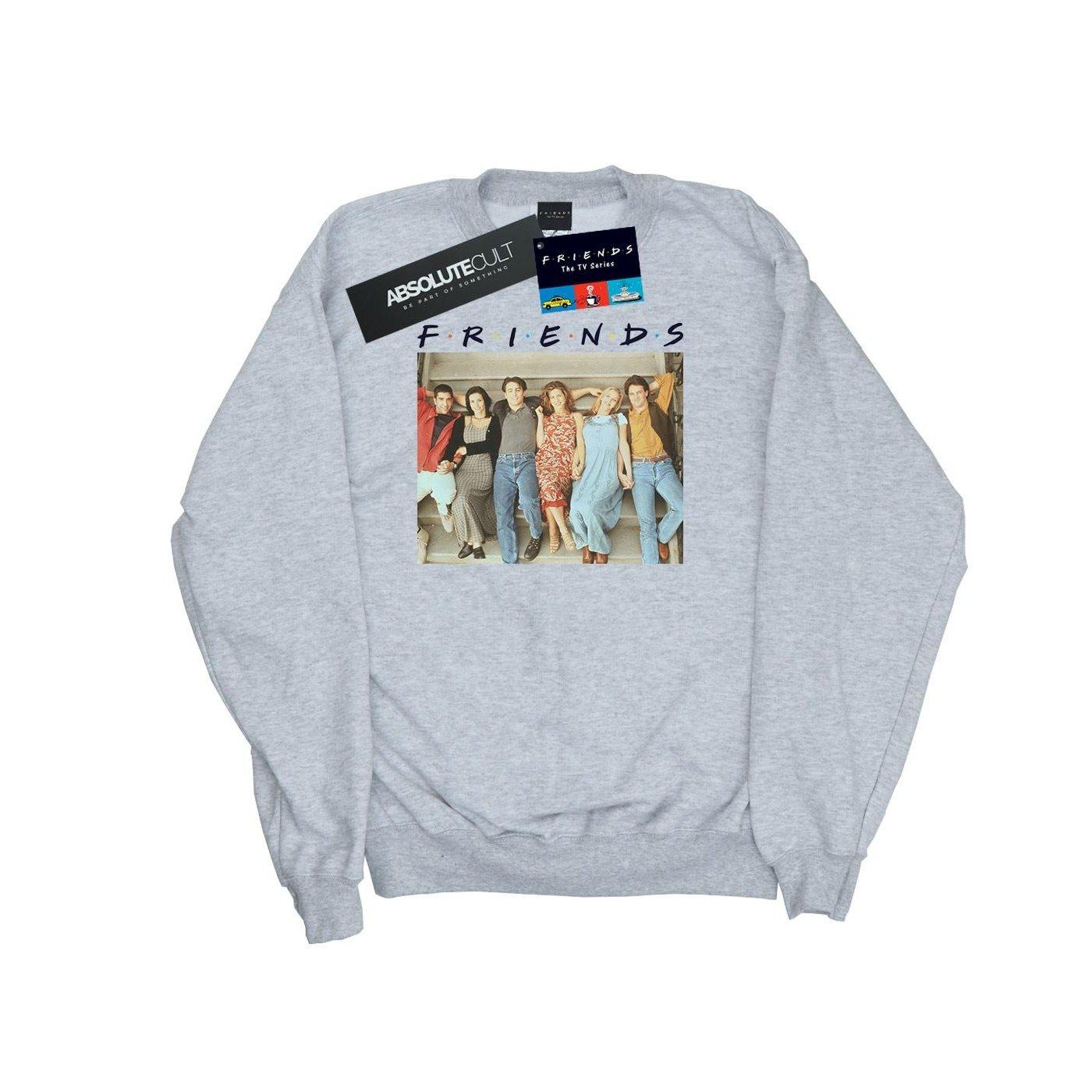 Group Photo Stairs Sweatshirt Damen Grau M von Friends