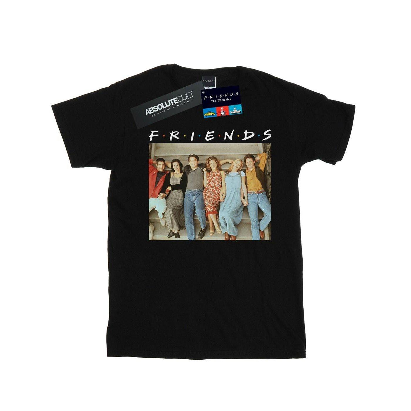 Group Photo Stairs Tshirt Damen Schwarz L von Friends