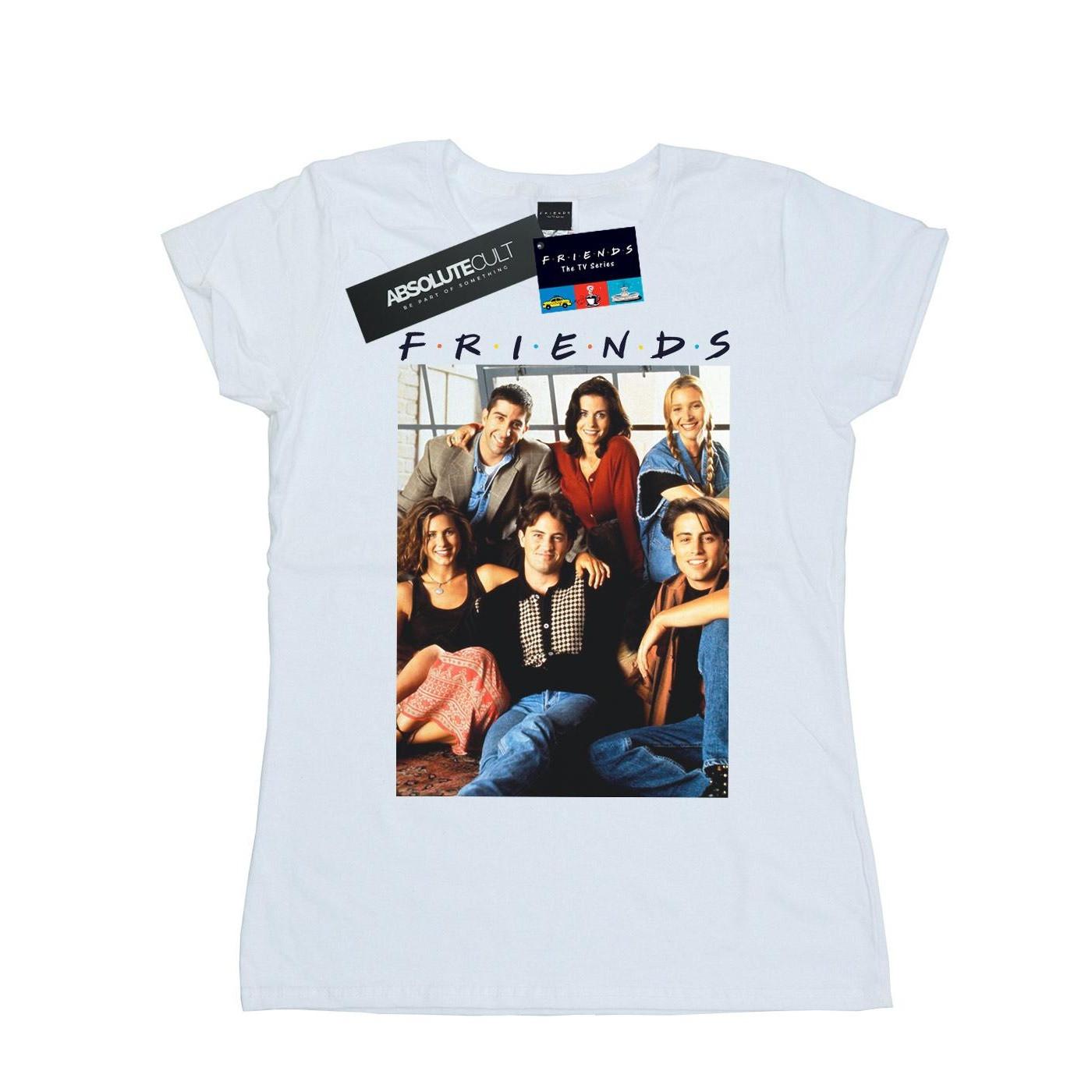 Group Photo Window Tshirt Damen Weiss L von Friends