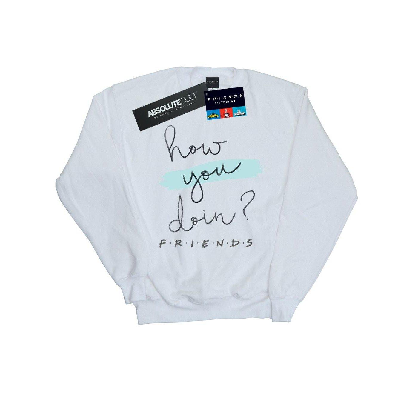 How You Doin? Handwriting Sweatshirt Damen Weiss M von Friends