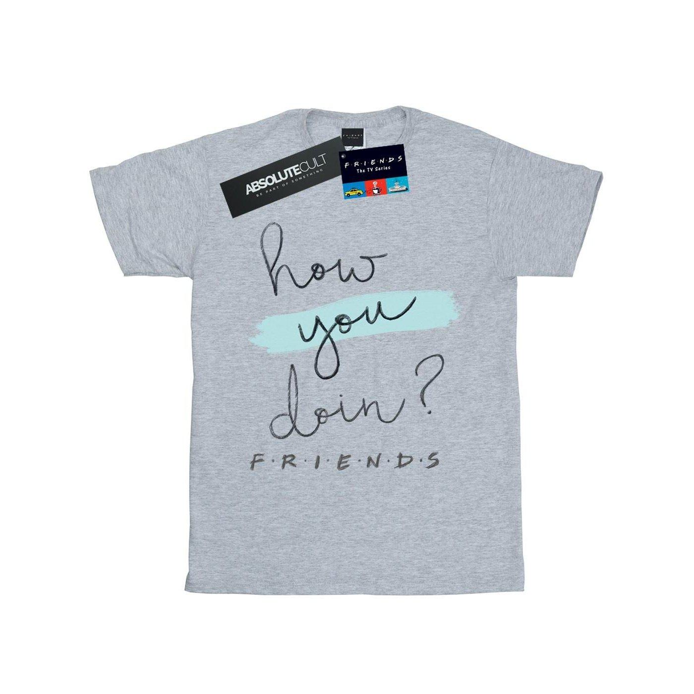 How You Doin? Handwriting Tshirt Jungen Grau 128 von Friends