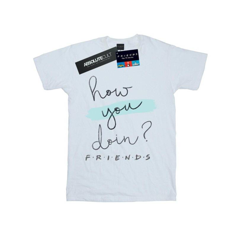 How You Doin? Handwriting Tshirt Jungen Weiss 116 von Friends