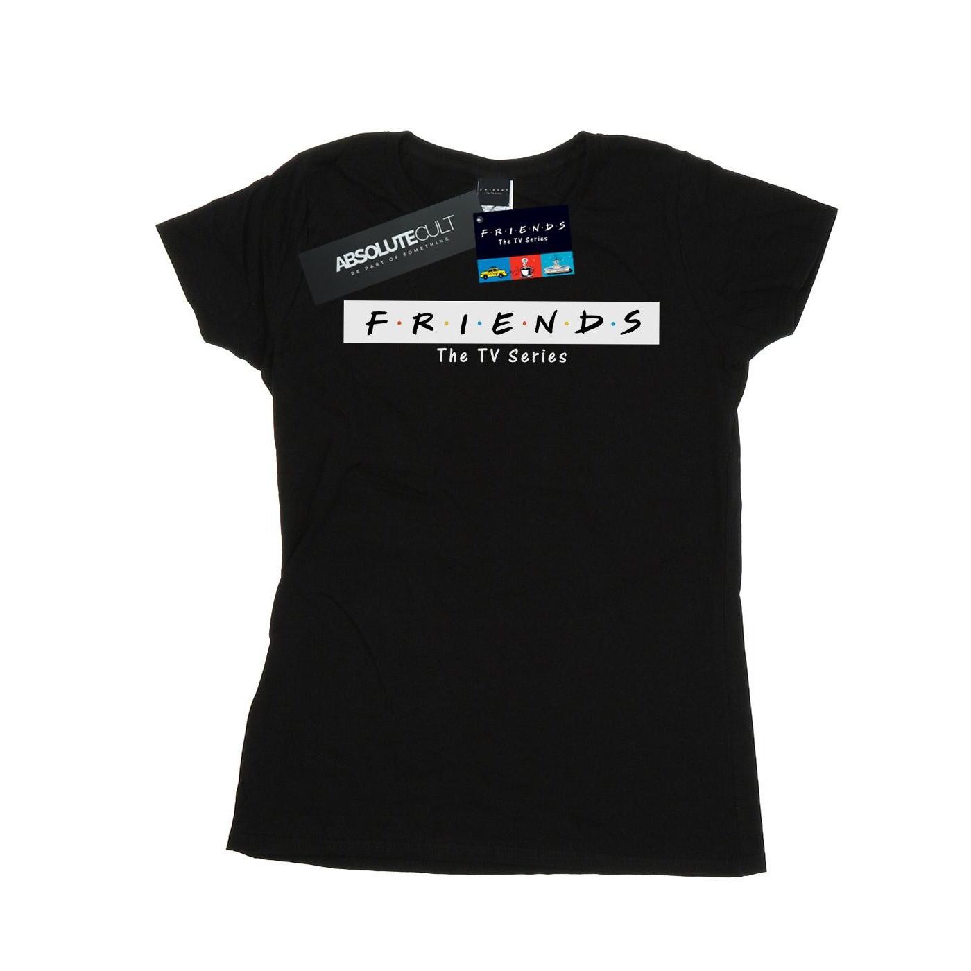 Logo Block Tshirt Damen Schwarz M von Friends