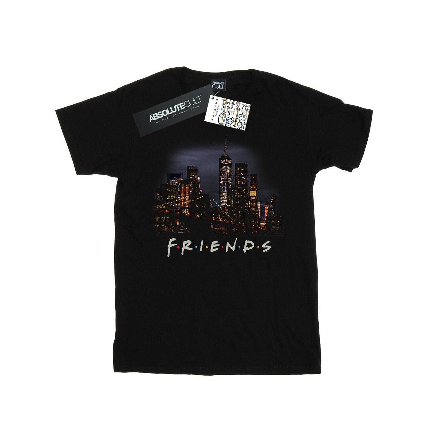 Night Skyline Tshirt Damen Schwarz M von Friends