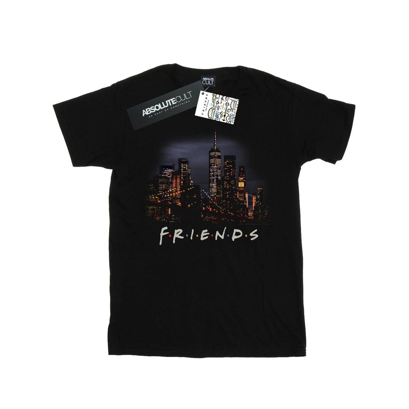 Night Skyline Tshirt Mädchen Schwarz 128 von Friends