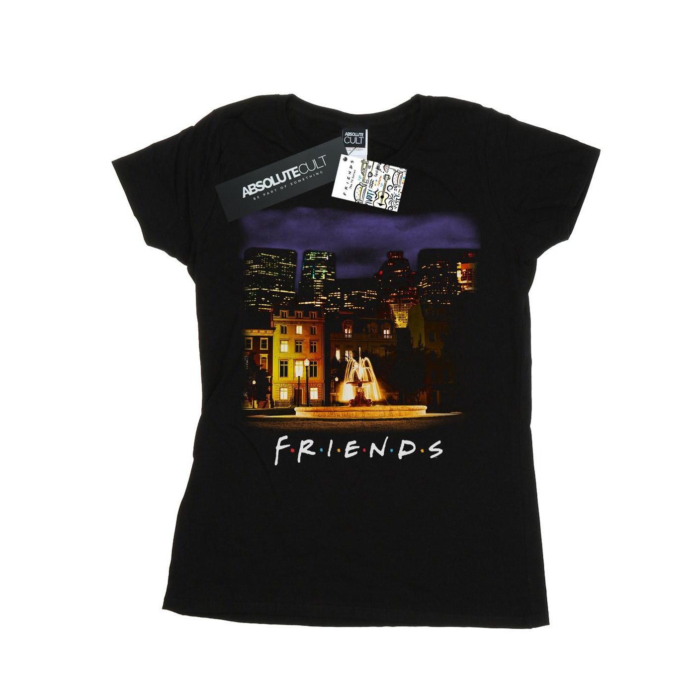 Nightime Fountain Tshirt Damen Schwarz L von Friends