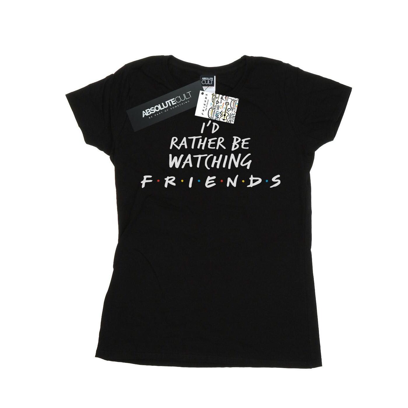 Rather Be Watching Tshirt Damen Schwarz M von Friends