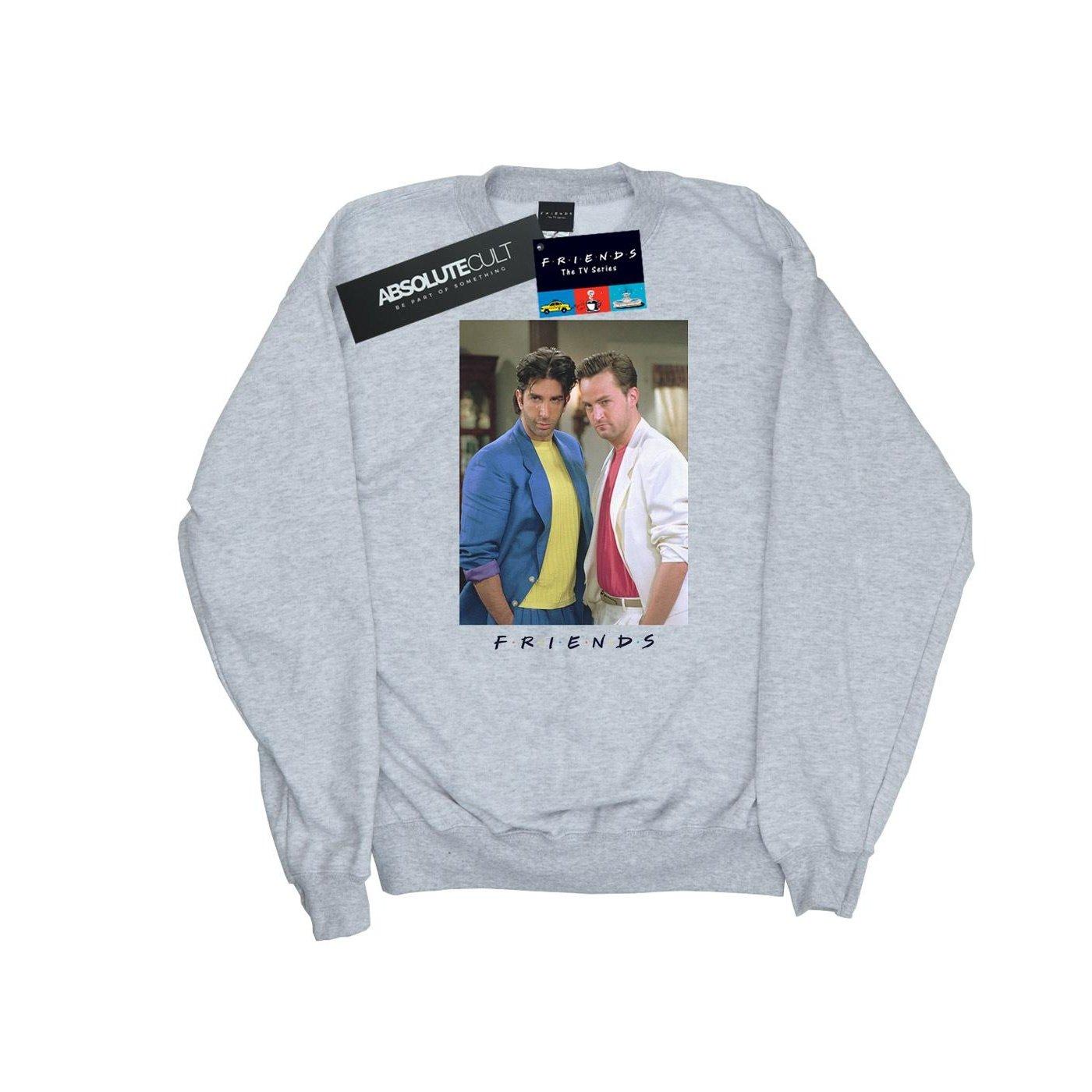 Ross And Chandler College Sweatshirt Herren Grau S von Friends