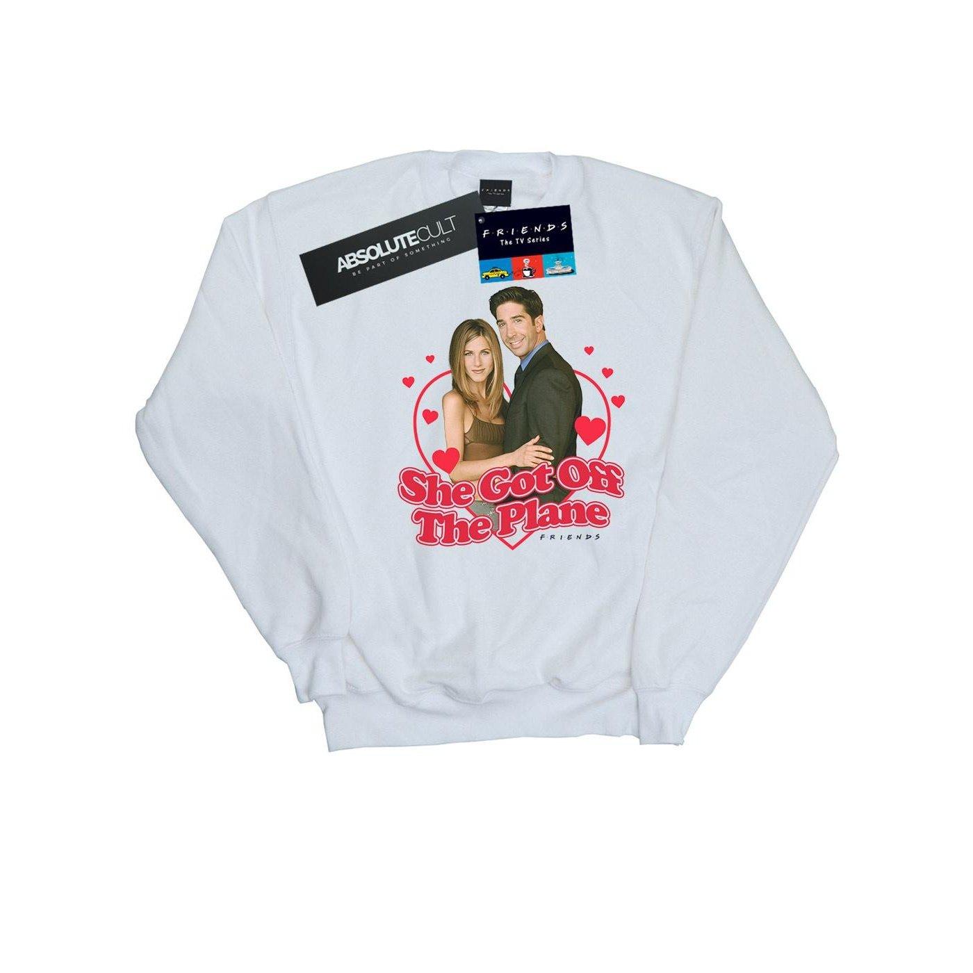 She Got Off The Plane Sweatshirt Jungen Weiss 152-158 von Friends