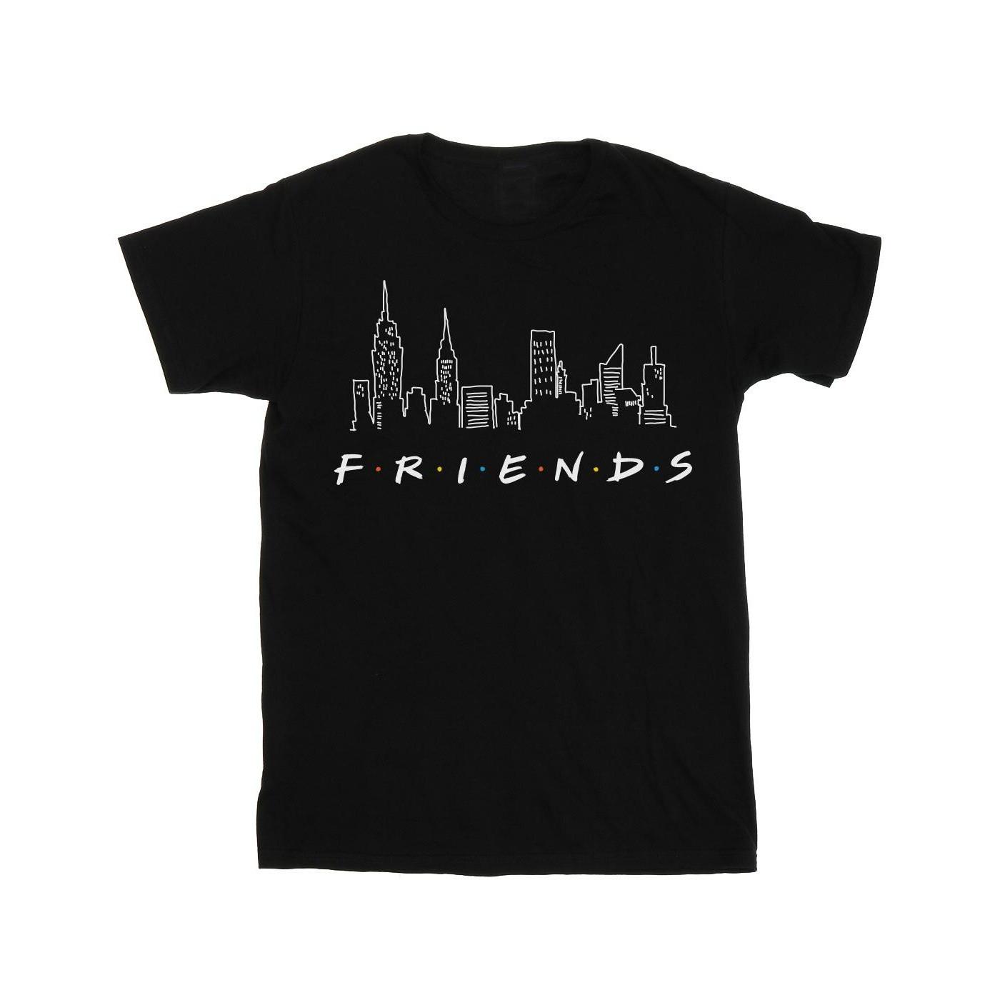 Skyline Logo Tshirt Mädchen Schwarz 116 von Friends