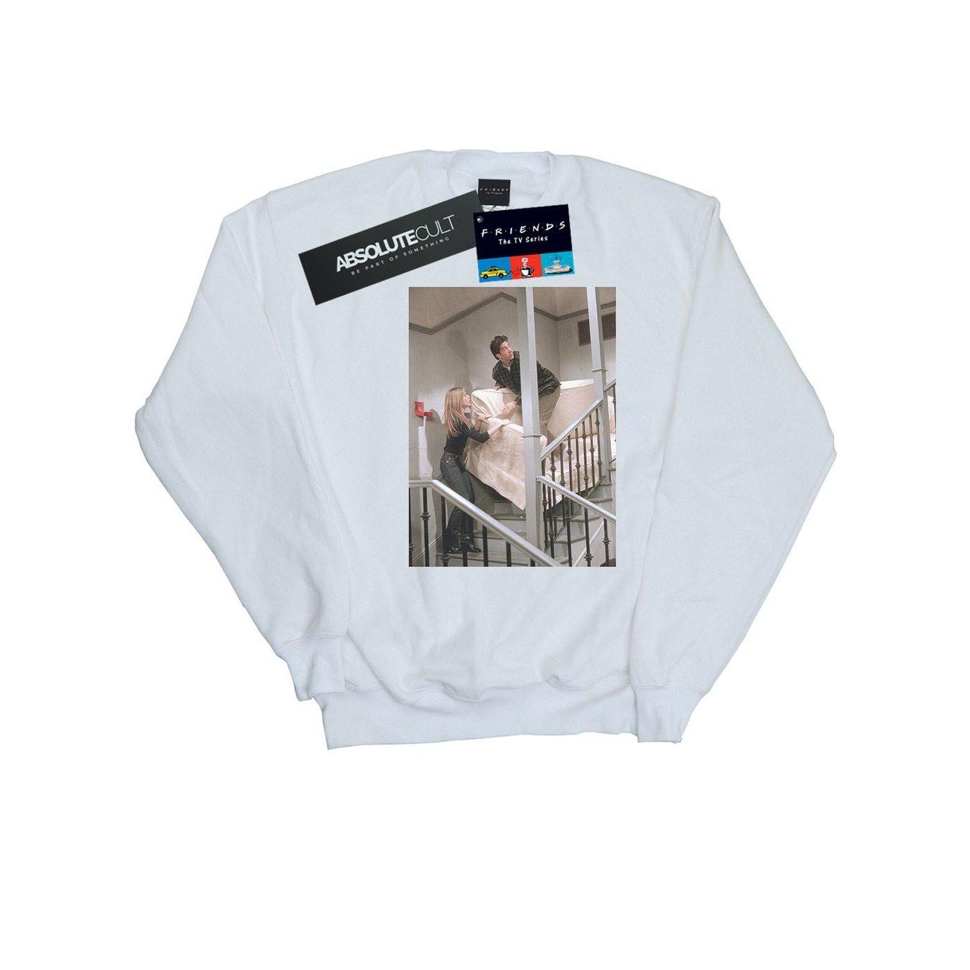 Sofa Stairs Photo Sweatshirt Jungen Weiss 128 von Friends