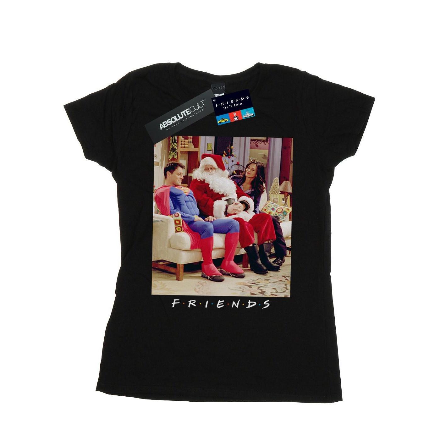 Superman And Santa Tshirt Damen Schwarz XL von Friends