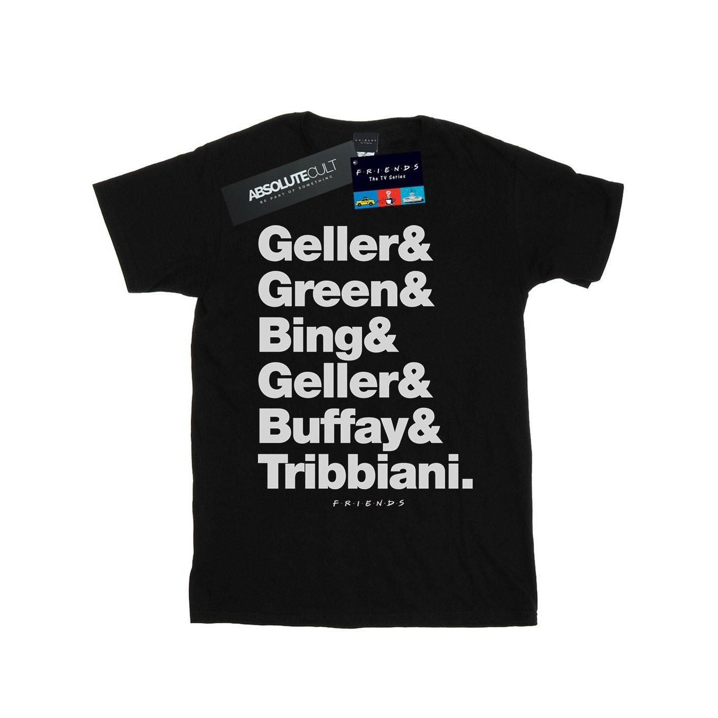 Surnames Text Tshirt Damen Schwarz L von Friends