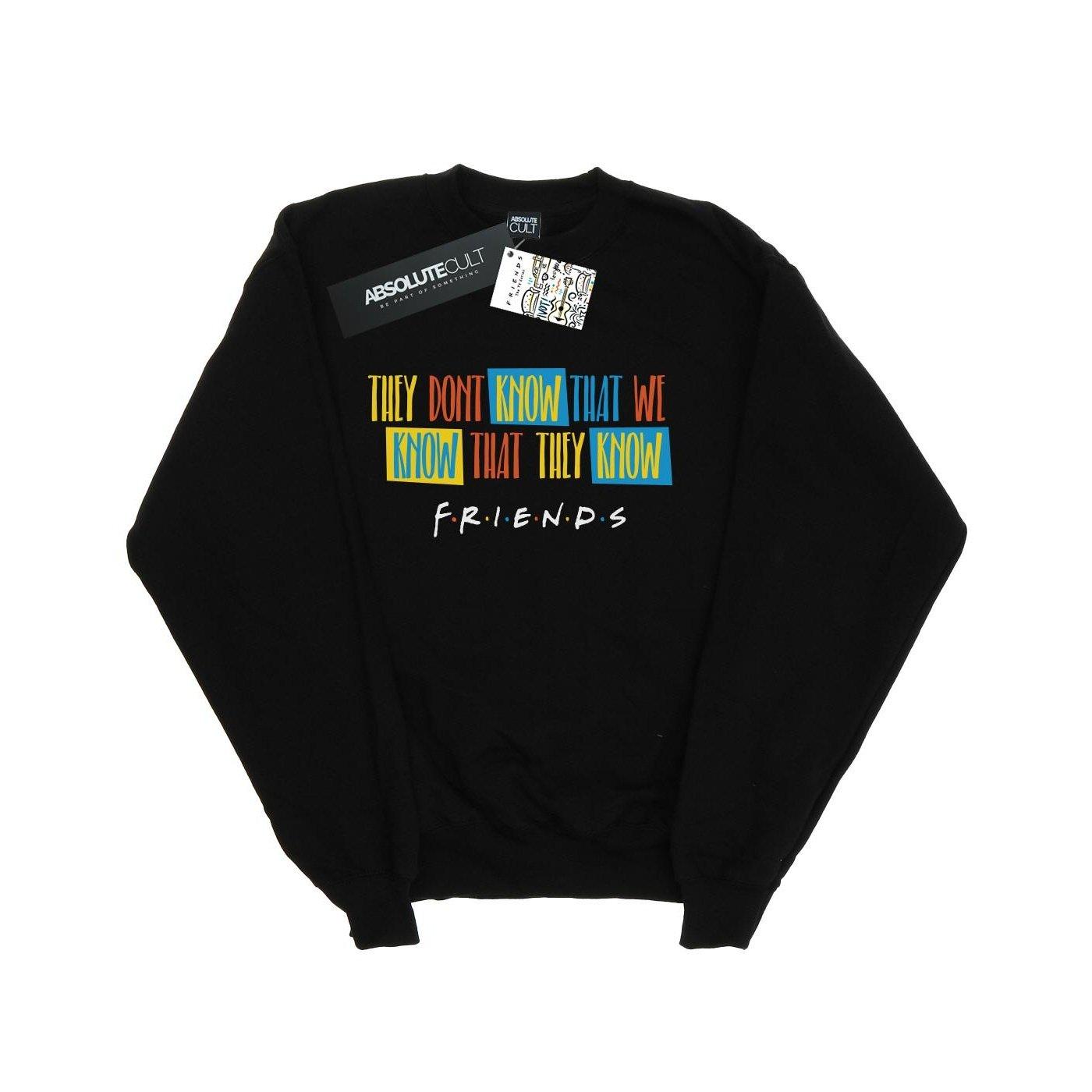 They Don't Know Script Sweatshirt Jungen Schwarz 104 von Friends