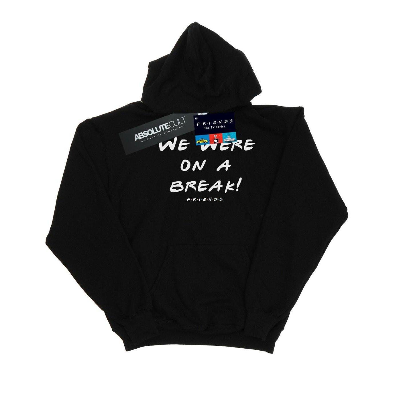 We Were On A Break Text Kapuzenpullover Damen Schwarz L von Friends