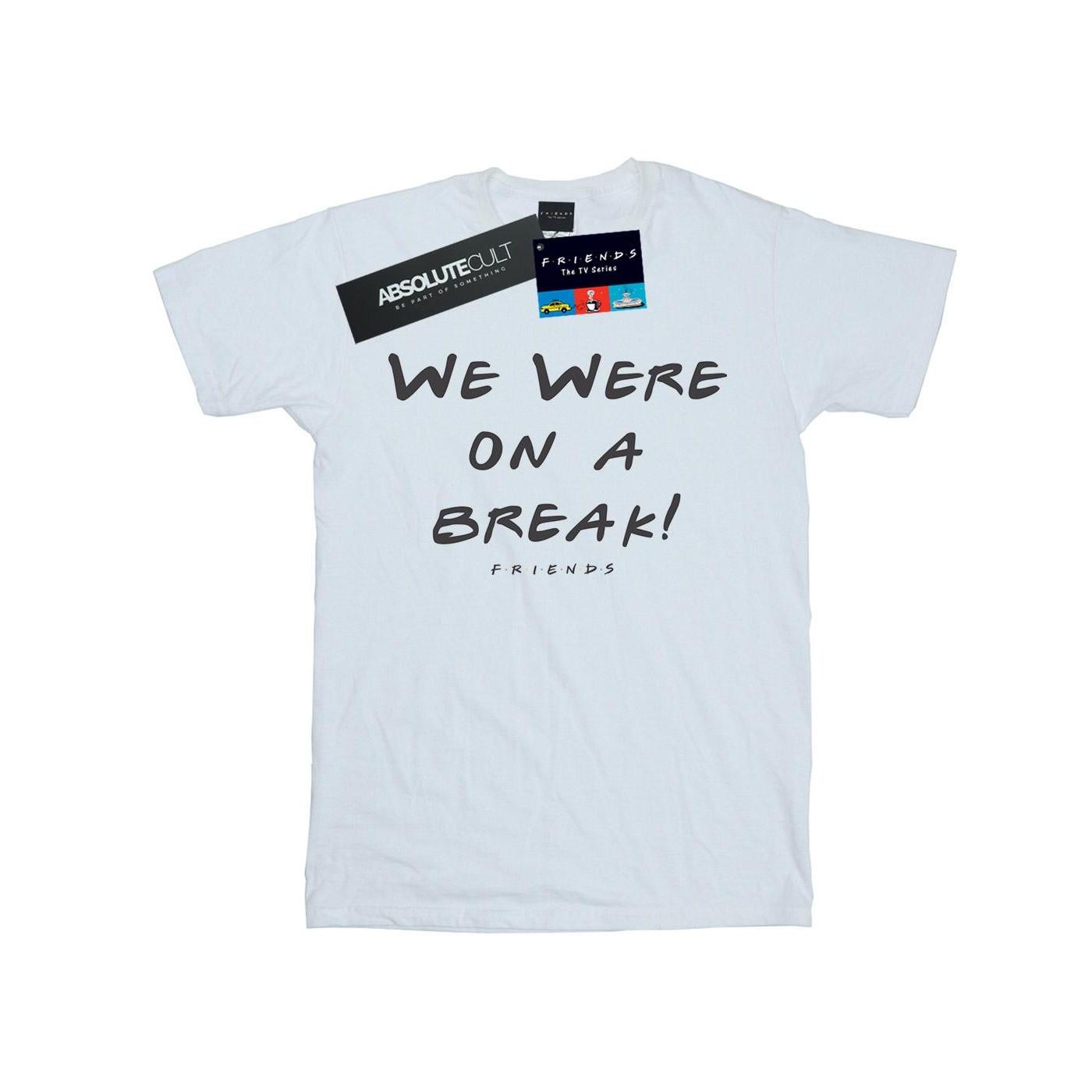 We Were On A Break Text Tshirt Damen Weiss XXL von Friends