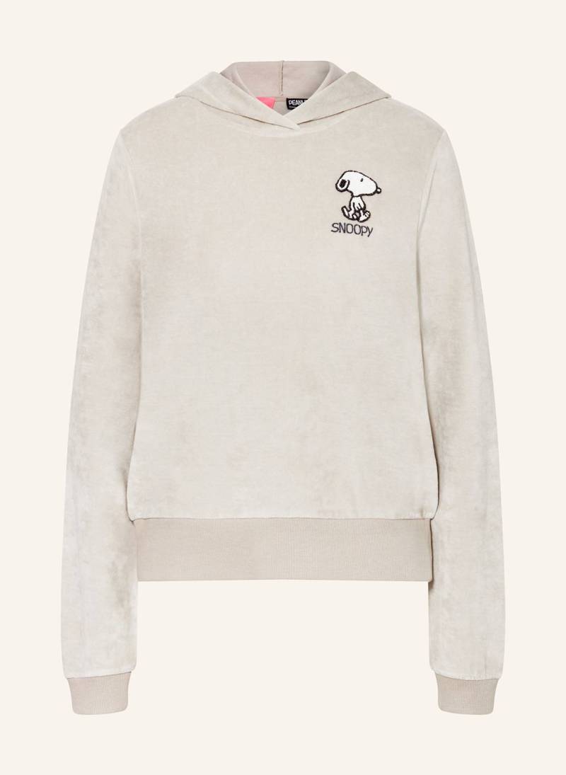 Frogbox Nicki-Hoodie Mit Schmuckperlen beige von FrogBox
