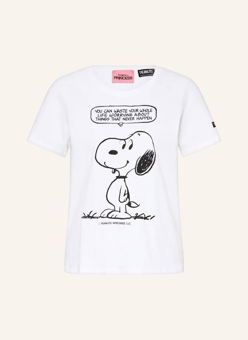 Frogbox T-Shirt Snoopy Mit Schmucksteinen weiss von FrogBox