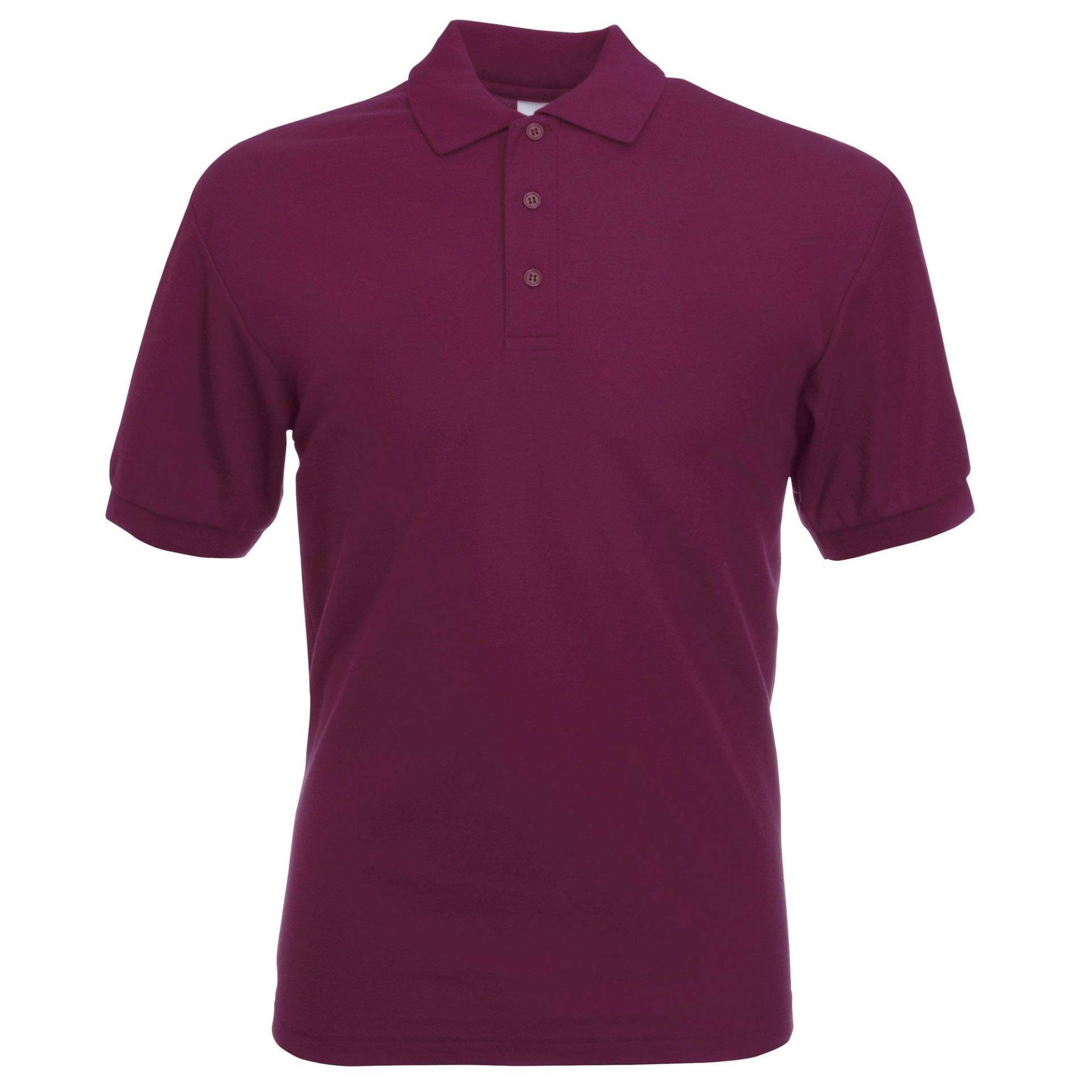 6535 Piqué Poloshirt, Kurzarm Herren Weinrot 3XL von Fruit of the Loom