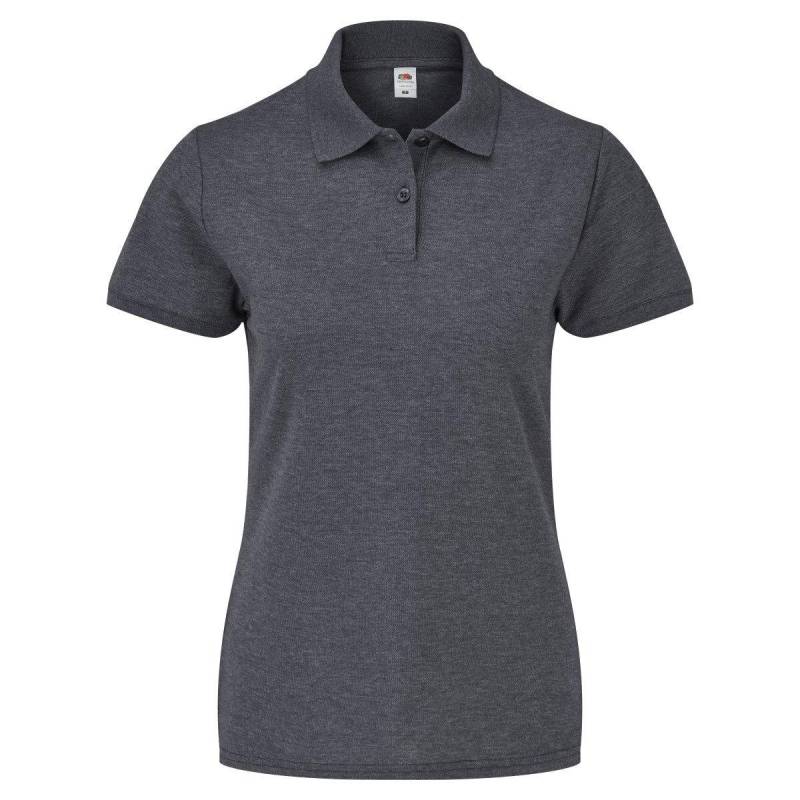 6535 Poloshirt, Kurzarm Damen Taubengrau L von Fruit of the Loom