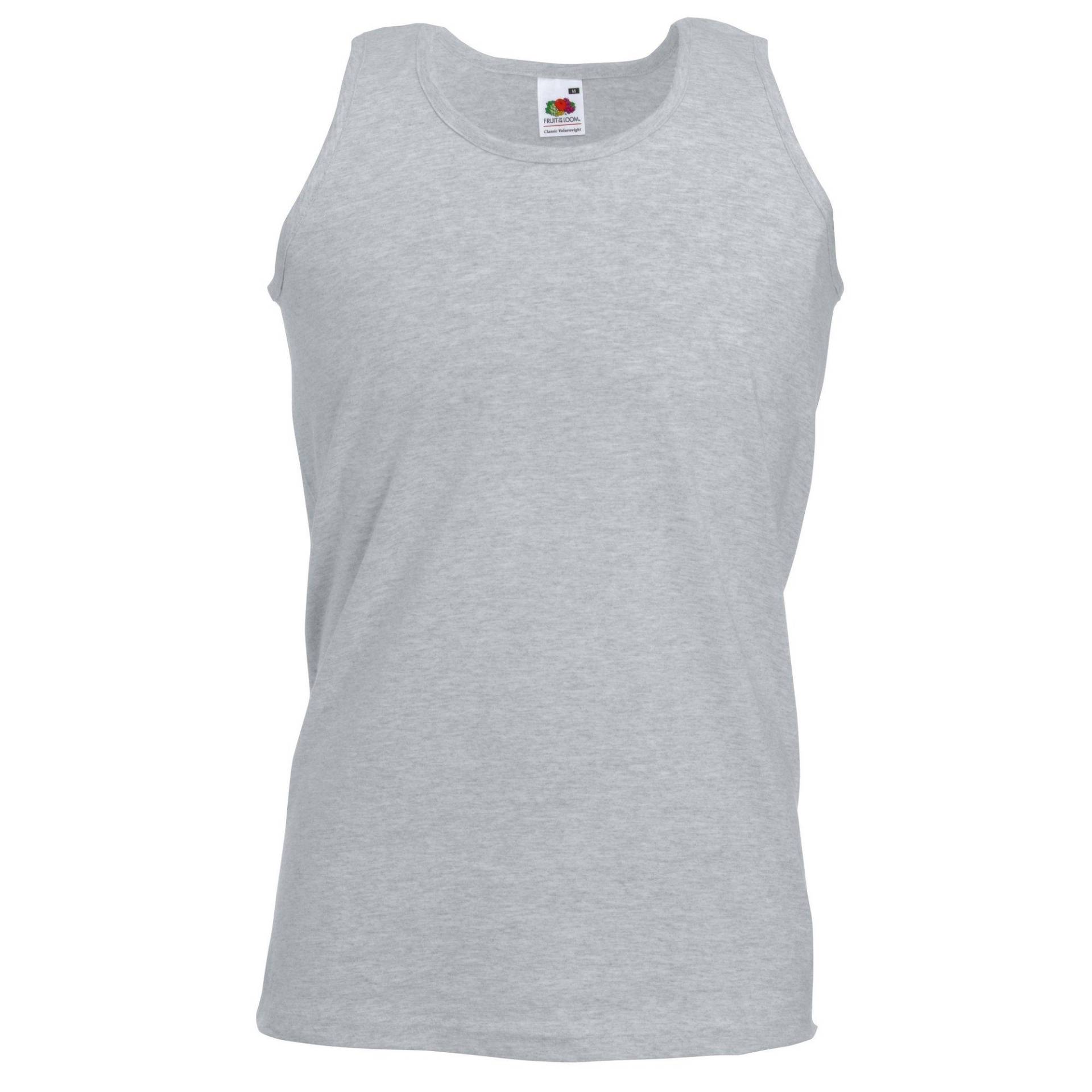 Athletic Tank Top Männer Herren Grau L von Fruit of the Loom