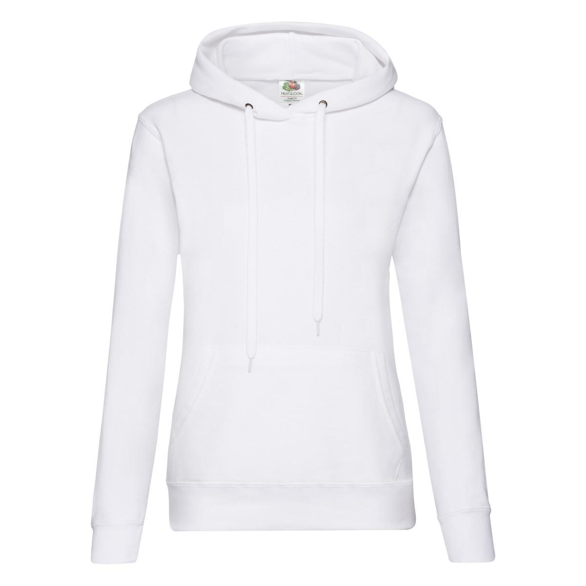 Classic Sweatshirt Mit Kapuze Damen Weiss XL von Fruit of the Loom