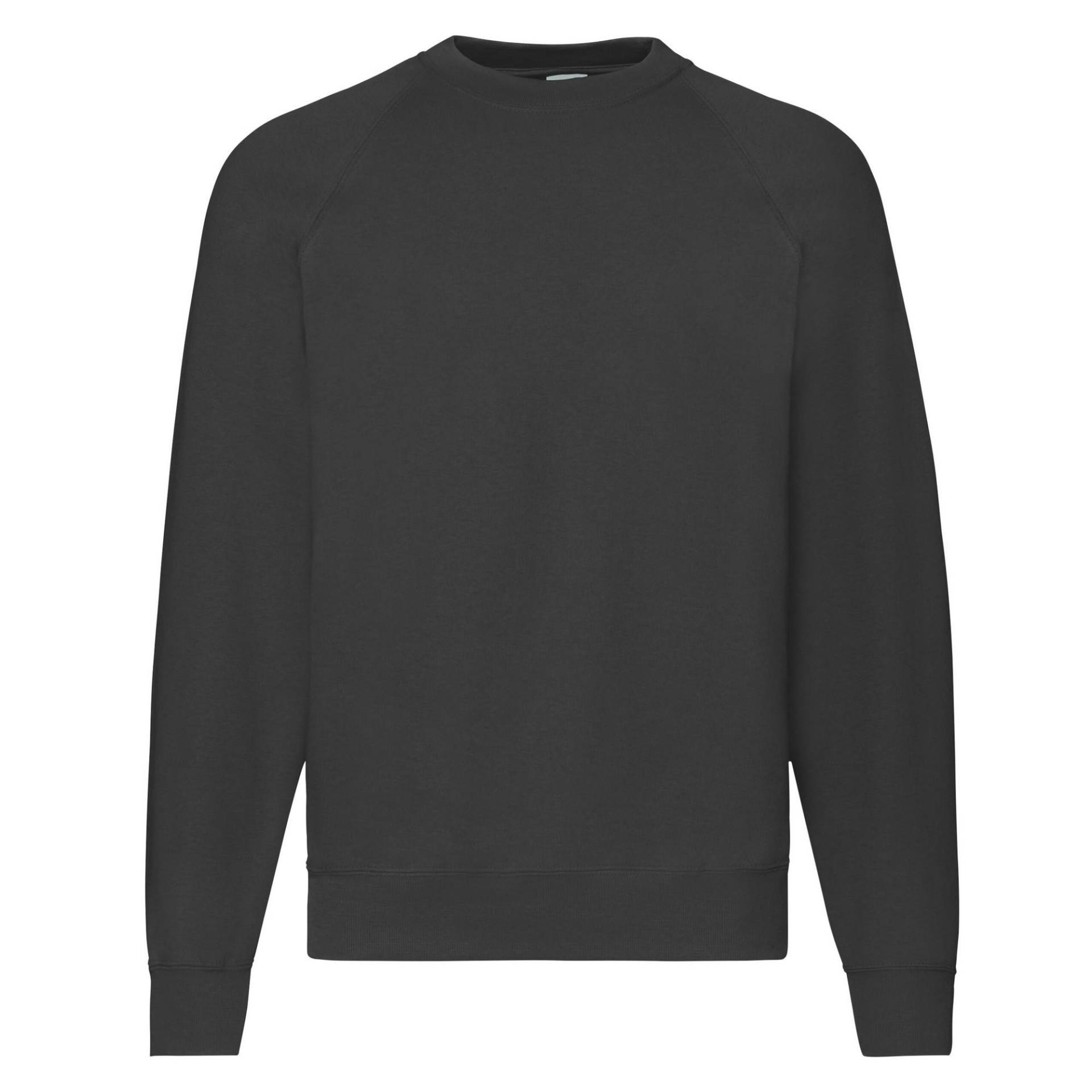 Classic Sweatshirt Raglanärmel Herren Schwarz XL von Fruit of the Loom