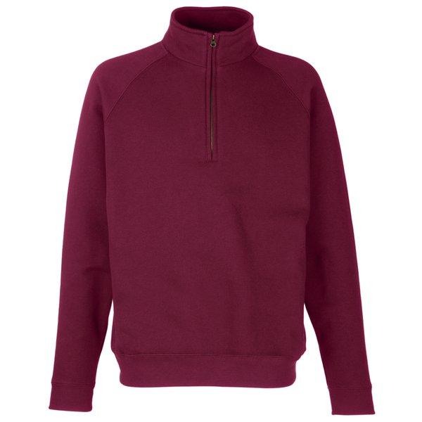 Erwachsene Klassik Zip Sweatshirt Herren Weinrot M von Fruit of the Loom