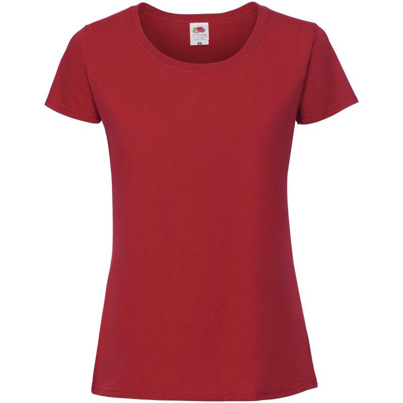 Fruit Of The T-shirt, Enganliegend Damen Rot Bunt XL von Fruit of the Loom