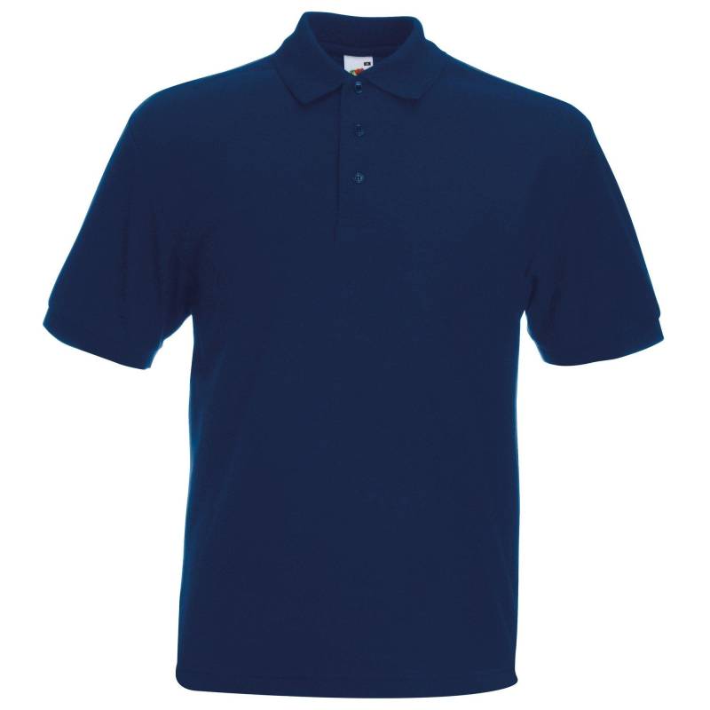 6535 Piqué Poloshirt, Kurzarm Herren Marine M von Fruit of the Loom