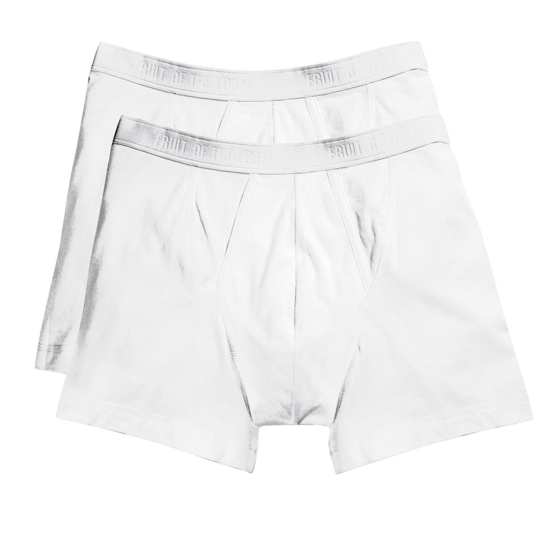 Boxershorts Unterhose, 2 Stück Herren Weiss S von Fruit of the Loom