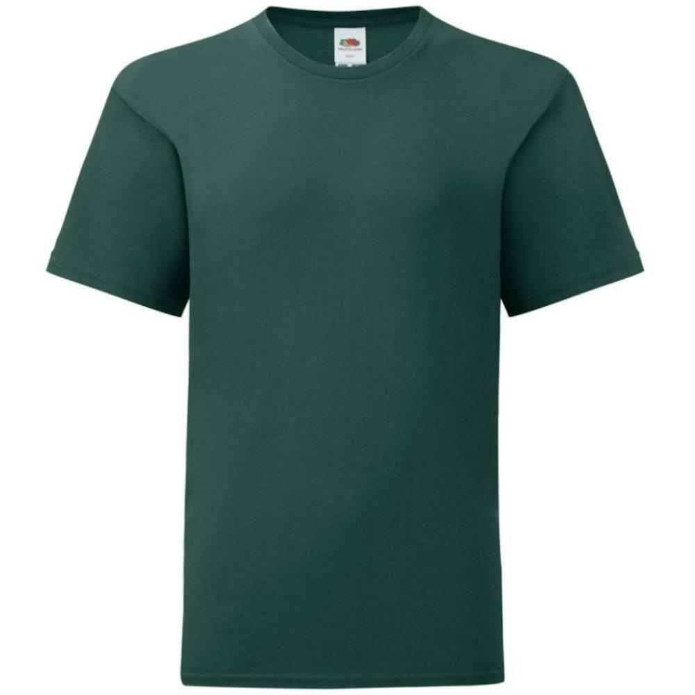 Iconic Tshirt Jungen Waldgrün 152 von Fruit of the Loom