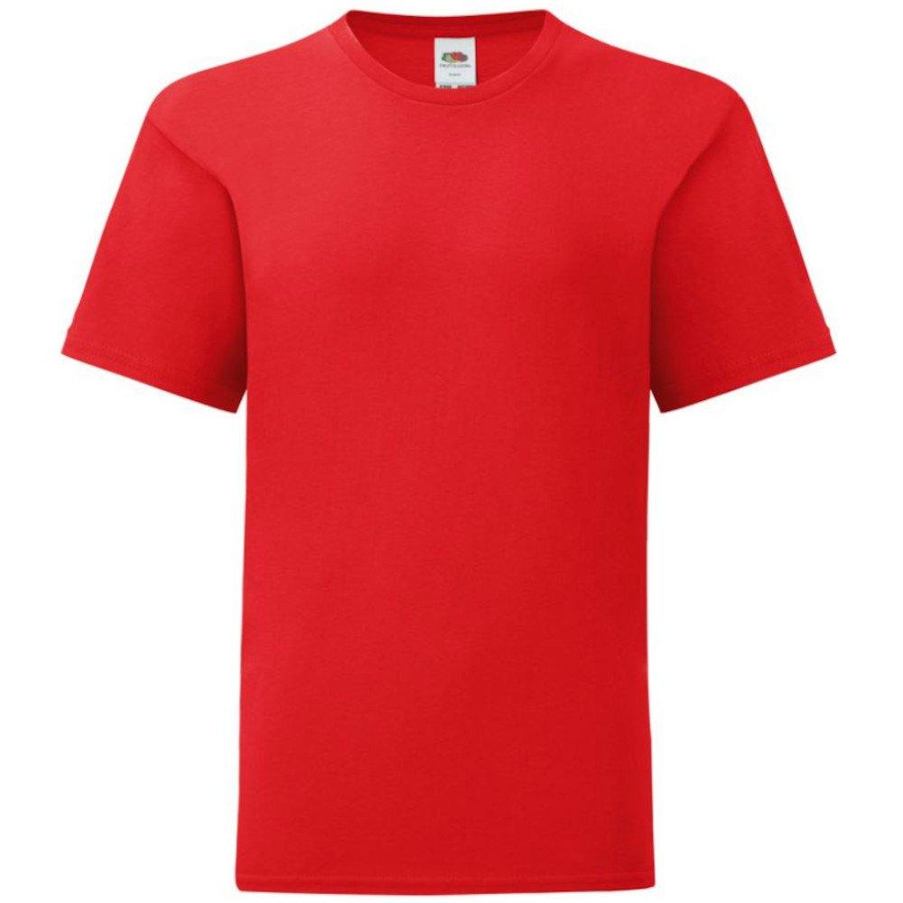 Iconic Tshirt Jungen Rot Bunt 152 von Fruit of the Loom