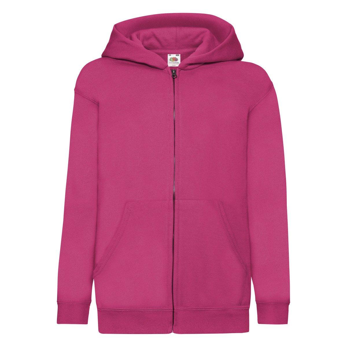 Kapuzen-sweatshirt-jacke Jungen Fuchsia 116 von Fruit of the Loom