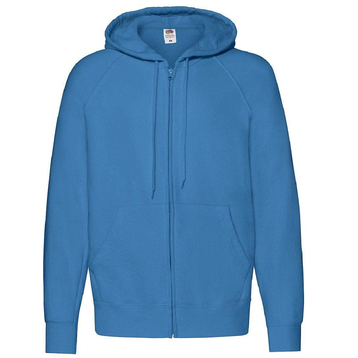 Kapuzenjacke, Leicht Herren Blau S von Fruit of the Loom